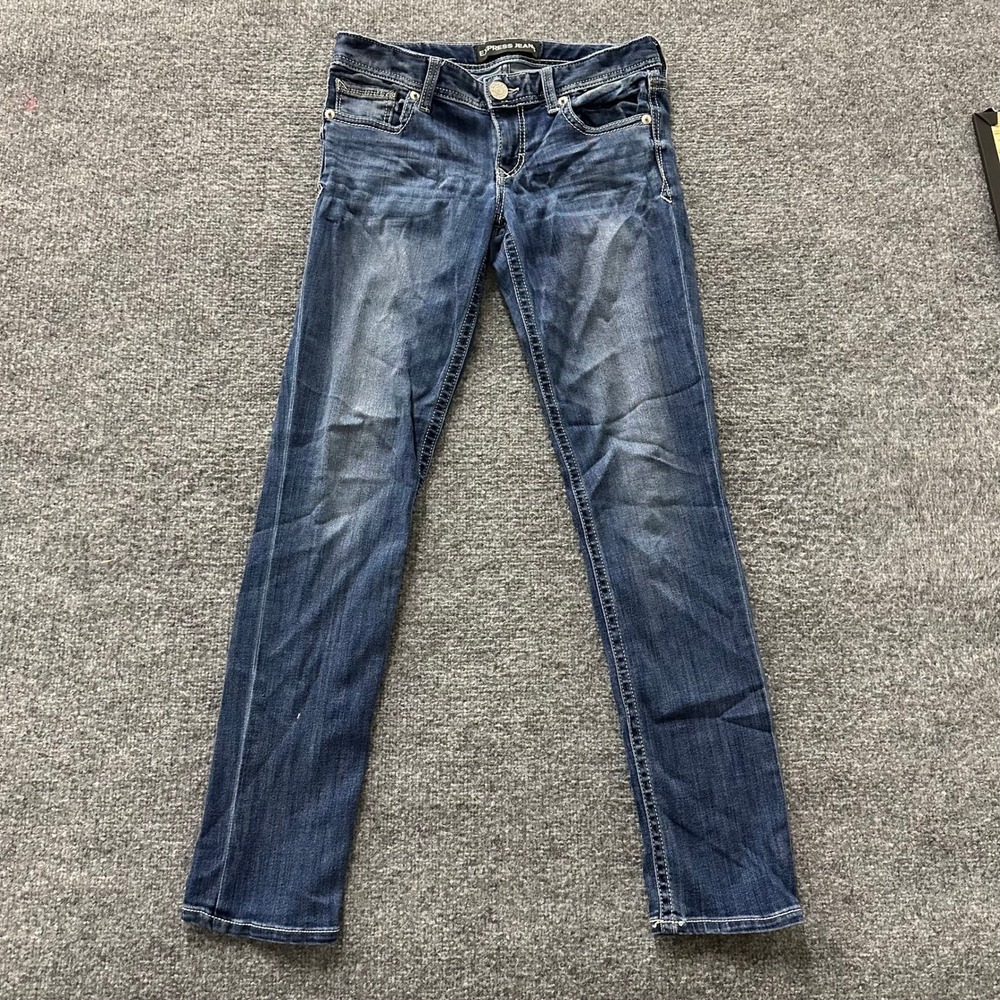 Express Jeans Womens Size 4R Blue Stella Low Rise Skinny Stretch Denim Dark Wash